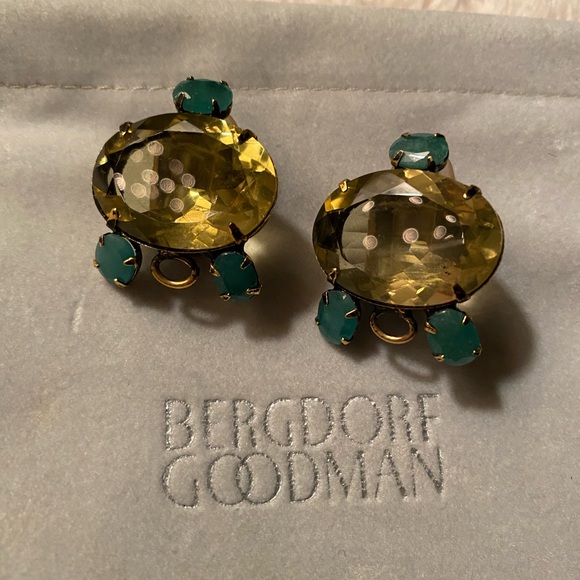 Clip-on ear rings.  bought from Bergdorf Goodman #mygrandmajewelry - Picture 2 of 4
